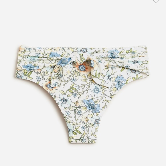 J. Crew Other - NWT J. Crew Floral Bikini Bottoms in White, Blue, Green, and Peach, M